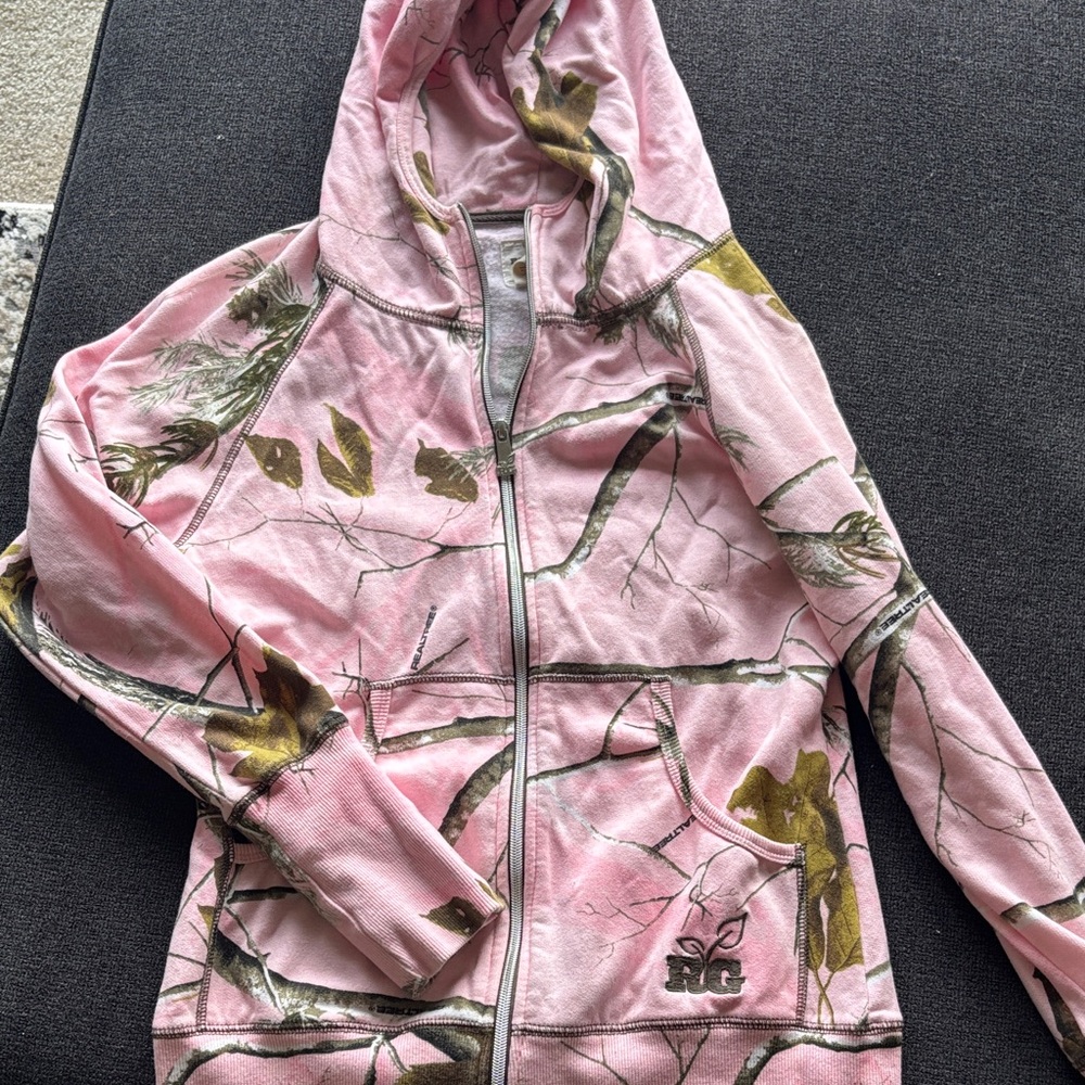Realtree Pink Camouflage Zip Hoodie